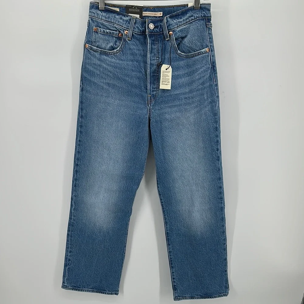 Levi's Jeans - Blue Ribcage straight - Picture 1 of 15